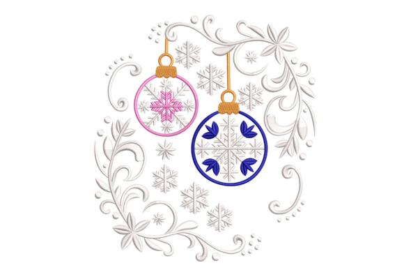 Christmas Ornament Swirl Embroidery Design Review