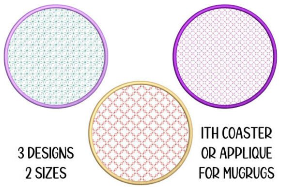 ITH Coaster Appliqué Set: 3 Festive Designs