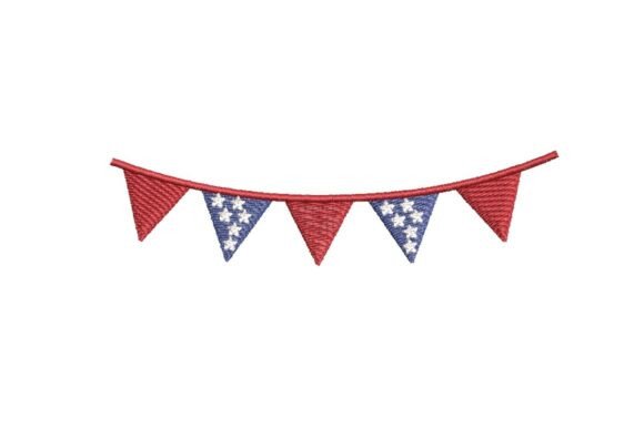 USA Patriotic Garland: Stitching Red, White & Blue Bunting